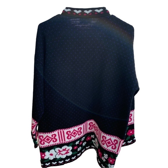 Vintage Crewneck Sweater Sycamore USA 80’s Size Large Floral - Picture 5 of 6